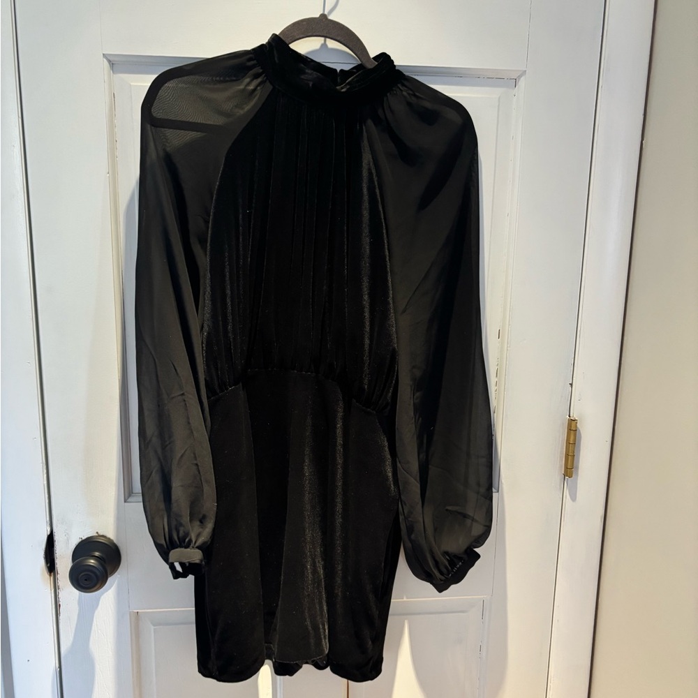 Express Black Velvet Romper NWT Size Large